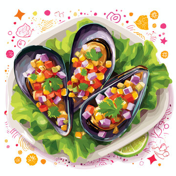 Choritos a la Chalaca Peruvian Mussels with Fresh Salsa