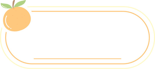 Cute Fruit Label Name Tag Frame Sweet Text Box