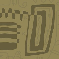 Minimal abstract image for modern interior. The picture is painted by hand on a tablet. © neurostructure