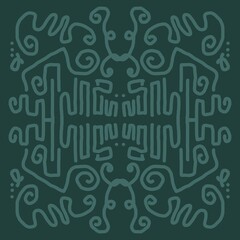 Minimal abstract image for modern interior. The picture is painted by hand on a tablet. © neurostructure