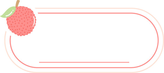 Cute Fruit Label Name Tag Frame Sweet Text Box
