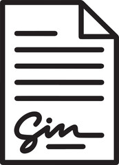 Document with Signature Icon contract agreement