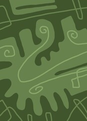 Minimal abstract image for modern interior. The picture is painted by hand on a tablet. © neurostructure