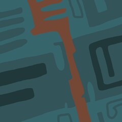 Minimal abstract image for modern interior. The picture is painted by hand on a tablet. © neurostructure