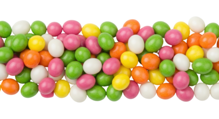Isolated sugared almonds confection as colorful dragees, pastel candy coated, and smooth surface