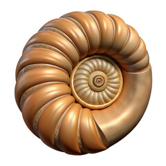 Obraz premium Fossilized ammonite shell spiral pattern