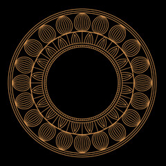 Round Mandala Design Vector