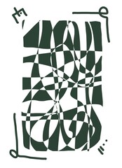 Minimal abstract image for modern interior. The picture is painted by hand on a tablet. © neurostructure