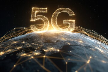 Abstract 5G global network technology background design
