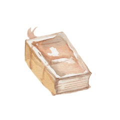 Autumn warm clothes cozy fall leaves mushrooms pumpkin pie hand drawn watercolor illustration