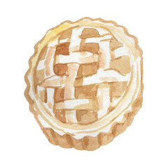 Autumn warm clothes cozy fall leaves mushrooms pumpkin pie hand drawn watercolor illustration