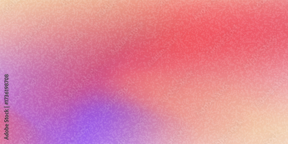 Sticker abstract gradient background with grainy texture, vector