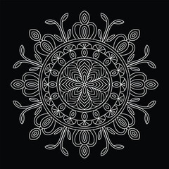 Round Mandala Design Vector