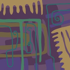 Minimal abstract image for modern interior. The picture is painted by hand on a tablet.