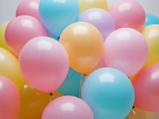 There is a bunch of colorful balloons that are in the air movement cartoonish composition design style motion expression creative depth gesture backgrounds elements figure layers emotion