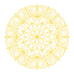 Round Mandala Design Vector