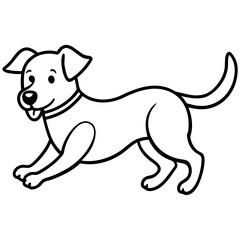 Happy Puppy Playing with Ball Vector