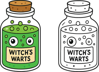 Witch's Warts Potion Bottle