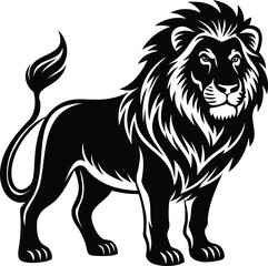 Proud Lion Silhouette Logo Vector