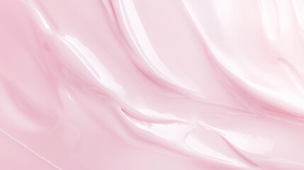 A close-up of pink lipstick flowing in a wavy pattern on a solid color background, together creating an elegant and luxurious atmosphere, suitable for beauty or cosmetics themes.
