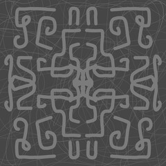 Minimal abstract image for modern interior. The picture is painted by hand on a tablet. © neurostructure