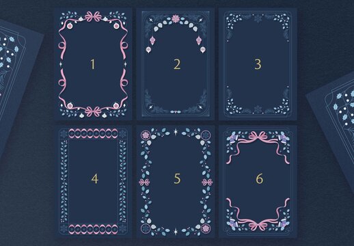 Christmas Borders, Frames & Backgrounds in Modern Blue & Pink Hues