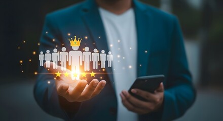 Customer loyalty program concept: building customer base and increasing customer retention rate now