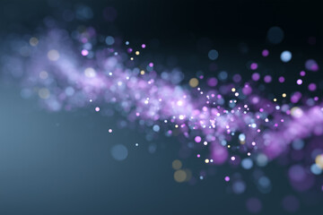 Soft glow of colorful lights resembling a starry night sky