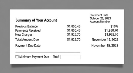 Bank account statement