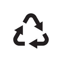 Universal Recycling Arrows Loop Solid Symbol
