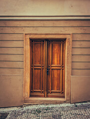 Historic architectural doors with timeless charm