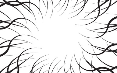 Comic book black and white radial lines background. Manga speed frame. Super hero action. Vector illustration.eps10