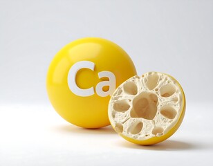 3D Calcium sphere, split open