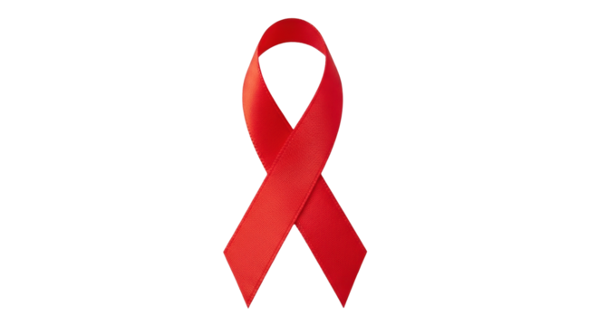 Isolated Red Ribbon awareness for AIDS prevention and other diseases, healthcare concept - Powered by Adobe