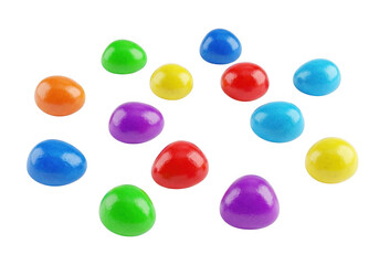 Fototapeta premium Colorful candies isolated on transparent background