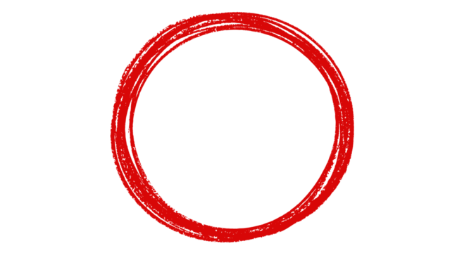 Hand drawn circle shape doodle element