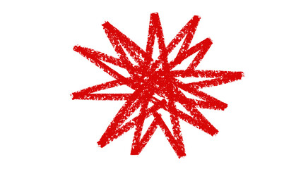 Textured star burst doodle element