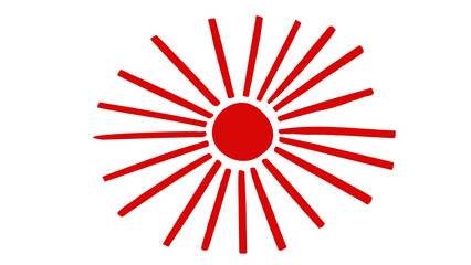 Aesthetic hand drawn sun doodle element design