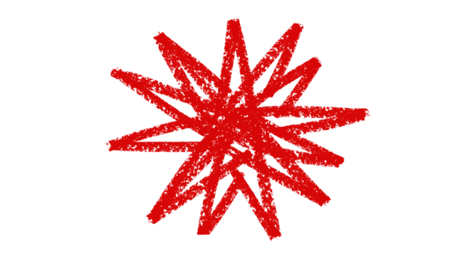 Textured star burst doodle element