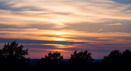 Fototapeta premium sunset over the river