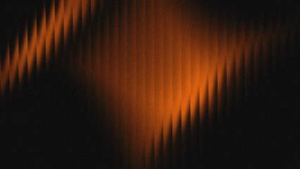 Vertical striped glass background orange black gradation. Wavy glass texture, striped frosted surface	