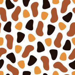 Abstract seamless pattern, organic forms, spots. Pastel simple modern design. Minimalist background