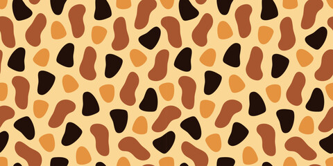 Abstract seamless pattern, organic forms, spots. Pastel simple modern design. Minimalist background