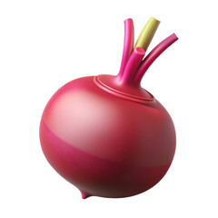 Fresh red beetroot vegetable isolated on transparent background