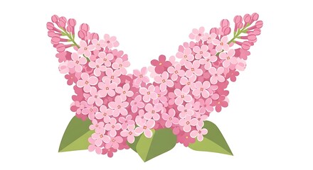 heart made of pink flowers