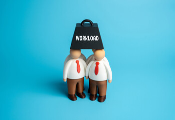 High workload for employees. Burnout and demoralization. Workplace stress, mental health, HR strategies, corporate culture, productivity loss, and business management challenges.