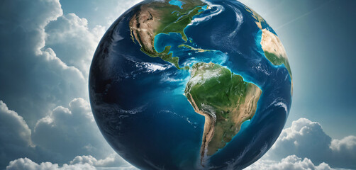 There is a picture of the earth in sky frame movement scene illustration emotion colorful creative motion design layers cartoonish figure gesture elements backgrounds expression style