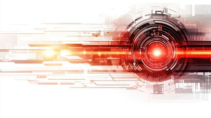 Abstract digital technology design with glowing elements