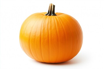 Fresh Orange Pumpkin Isolated on White Background.