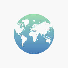 Stylized Earth Globe Depicting Global Connectivity and Environmental Harmony on White Background